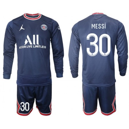 Paris Saint Germain MESSI 30 Voetbaltenues Kind Thuis 2021/22 - LS (+ Korte broeken)